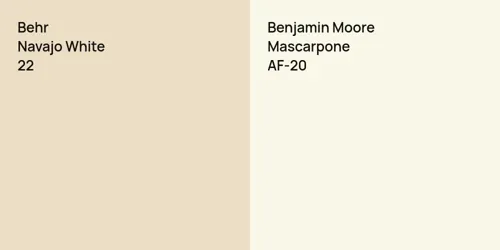 Behr Navajo White vs. Benjamin Moore Navajo White comparison