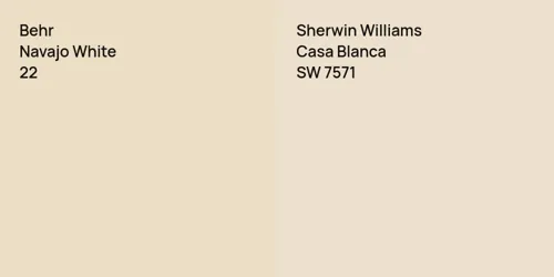 22 Navajo White vs SW 7571 Casa Blanca