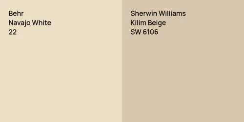 Behr Navajo White Vs. Behr Aged Beige Comparison