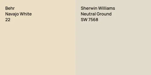 22 Navajo White vs SW 7568 Neutral Ground