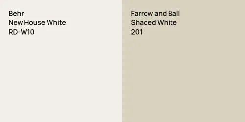 RD-W10 New House White vs 201 Shaded White