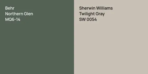 MQ6-14 Northern Glen vs SW 0054 Twilight Gray