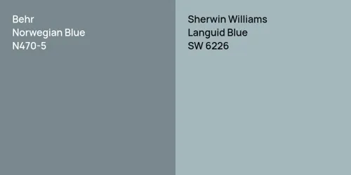 N470-5 Norwegian Blue vs SW 6226 Languid Blue