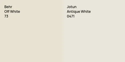 73 Off White vs 0471 Antique White