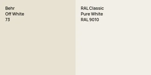 73 Off White vs RAL 9010 Pure White