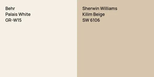 GR-W15 Palais White vs SW 6106 Kilim Beige