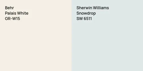 GR-W15 Palais White vs SW 6511 Snowdrop