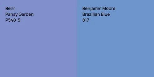 P540-5 Pansy Garden vs 817 Brazilian Blue