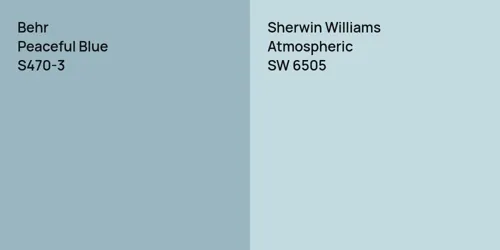 S470-3 Peaceful Blue vs SW 6505 Atmospheric