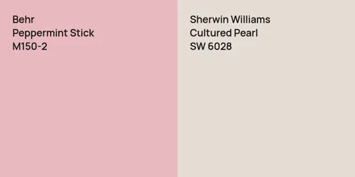 M150-2 Peppermint Stick vs SW 6028 Cultured Pearl