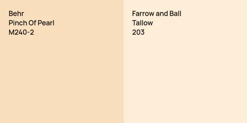 M240-2 Pinch Of Pearl vs 203 Tallow