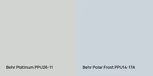 PPU26-11 Platinum vs PPU14-17A Polar Frost