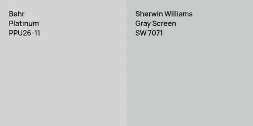 PPU26-11 Platinum vs SW 7071 Gray Screen