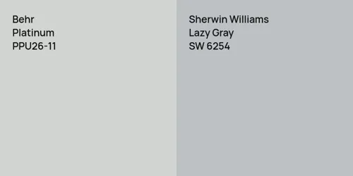 PPU26-11 Platinum vs SW 6254 Lazy Gray