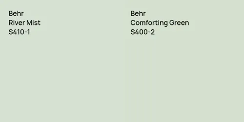 S410-1 River Mist vs S400-2 Comforting Green