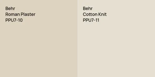 PPU7-10 Roman Plaster vs PPU7-11 Cotton Knit