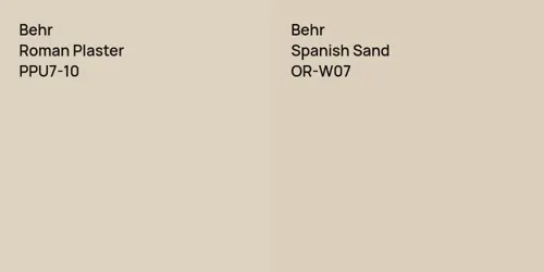 PPU7-10 Roman Plaster vs OR-W07 Spanish Sand