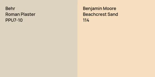 PPU7-10 Roman Plaster vs 114 Beachcrest Sand