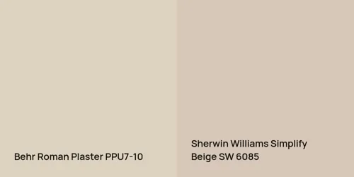 PPU7-10 Roman Plaster vs SW 6085 Simplify Beige