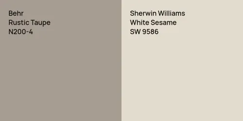 N200-4 Rustic Taupe vs SW 9586 White Sesame