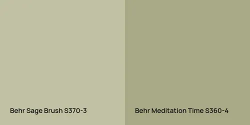 S370-3 Sage Brush vs S360-4 Meditation Time