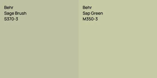 S370-3 Sage Brush vs M350-3 Sap Green