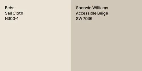 N300-1 Sail Cloth vs SW 7036 Accessible Beige