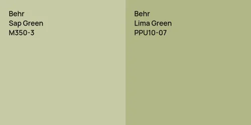 M350-3 Sap Green vs PPU10-07 Lima Green