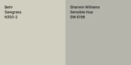 N350-2 Sawgrass vs SW 6198 Sensible Hue