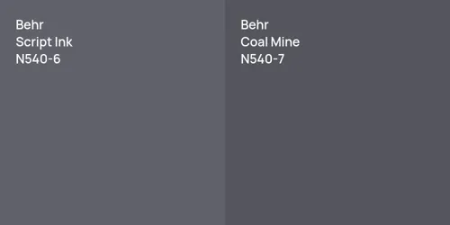 N540-6 Script Ink vs N540-7 Coal Mine