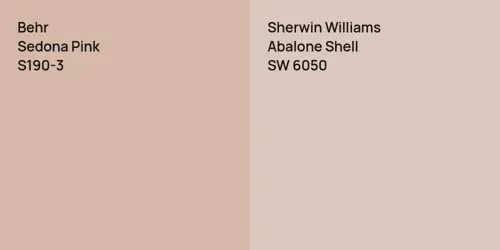 S190-3 Sedona Pink vs SW 6050 Abalone Shell