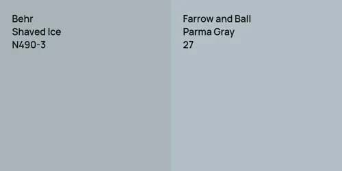 N490-3 Shaved Ice vs 27 Parma Gray