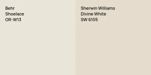 OR-W13 Shoelace vs SW 6105 Divine White