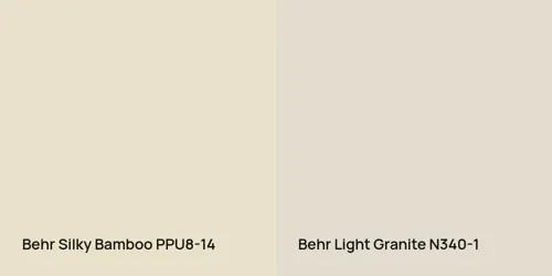 PPU8-14 Silky Bamboo vs N340-1 Light Granite