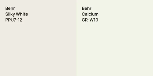 PPU7-12 Silky White vs GR-W10 Calcium