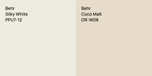 PPU7-12 Silky White vs OR-W08 Coco Malt