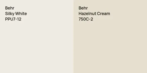 PPU7-12 Silky White vs 750C-2 Hazelnut Cream