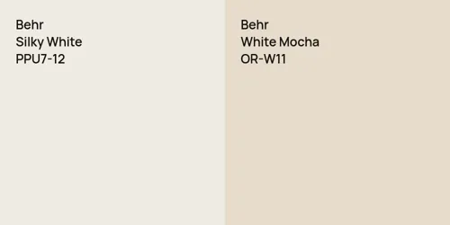 PPU7-12 Silky White vs OR-W11 White Mocha