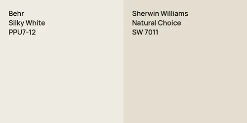 PPU7-12 Silky White vs SW 7011 Natural Choice