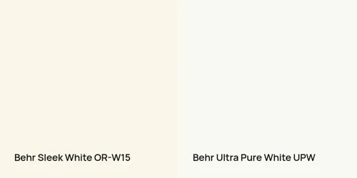 OR-W15 Sleek White vs UPW Ultra Pure White