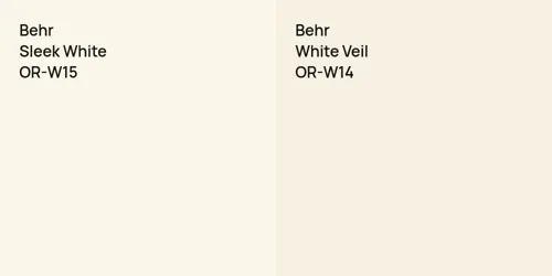 OR-W15 Sleek White vs OR-W14 White Veil