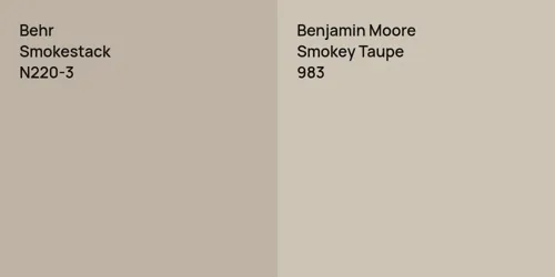 N220-3 Smokestack vs 983 Smokey Taupe