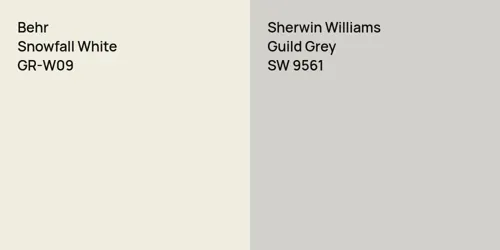 GR-W09 Snowfall White vs SW 9561 Guild Grey