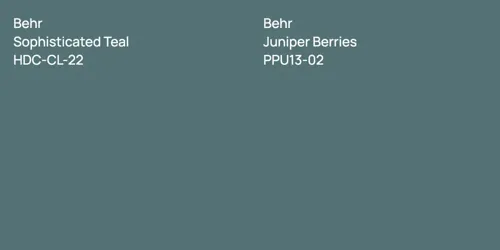 HDC-CL-22 Sophisticated Teal vs PPU13-02 Juniper Berries