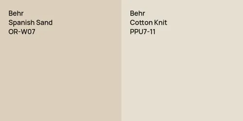 OR-W07 Spanish Sand vs PPU7-11 Cotton Knit