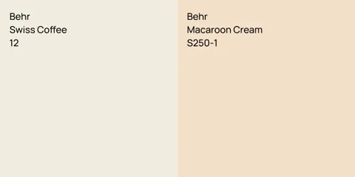 12 Swiss Coffee vs S250-1 Macaroon Cream