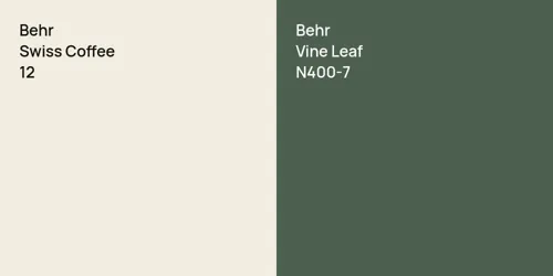 12 Swiss Coffee vs N400-7 Vine Leaf