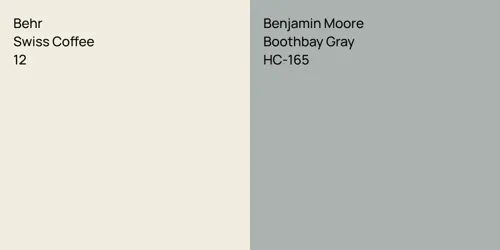 12 Swiss Coffee vs HC-165 Boothbay Gray