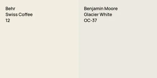 12 Swiss Coffee vs OC-37 Glacier White