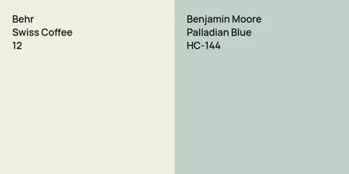 12 Swiss Coffee vs HC-144 Palladian Blue